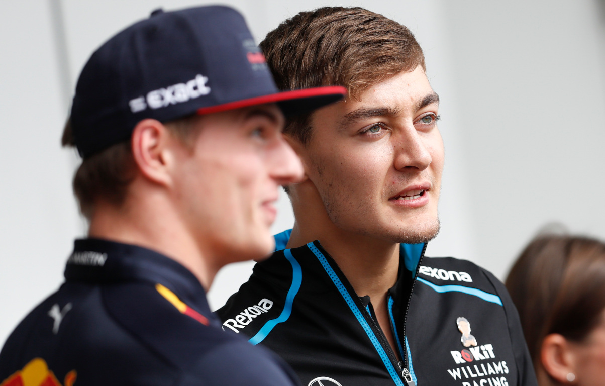 Max Verstappen and George Russell