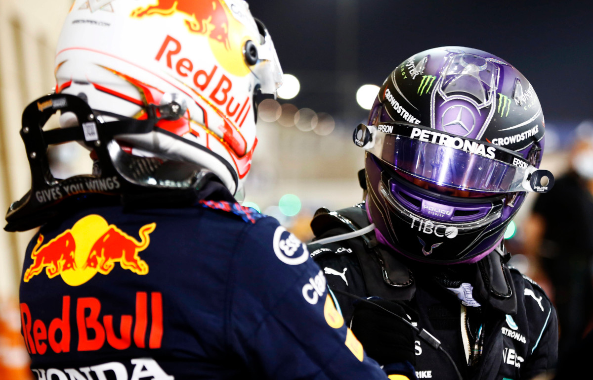 Max Verstappen and Lewis Hamilton