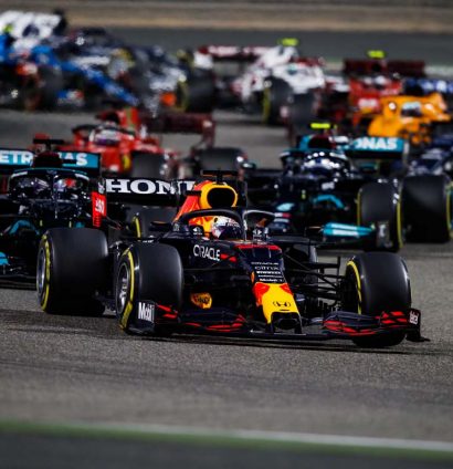 Max Verstappen leads the 2021 Bahrain Grand Prix