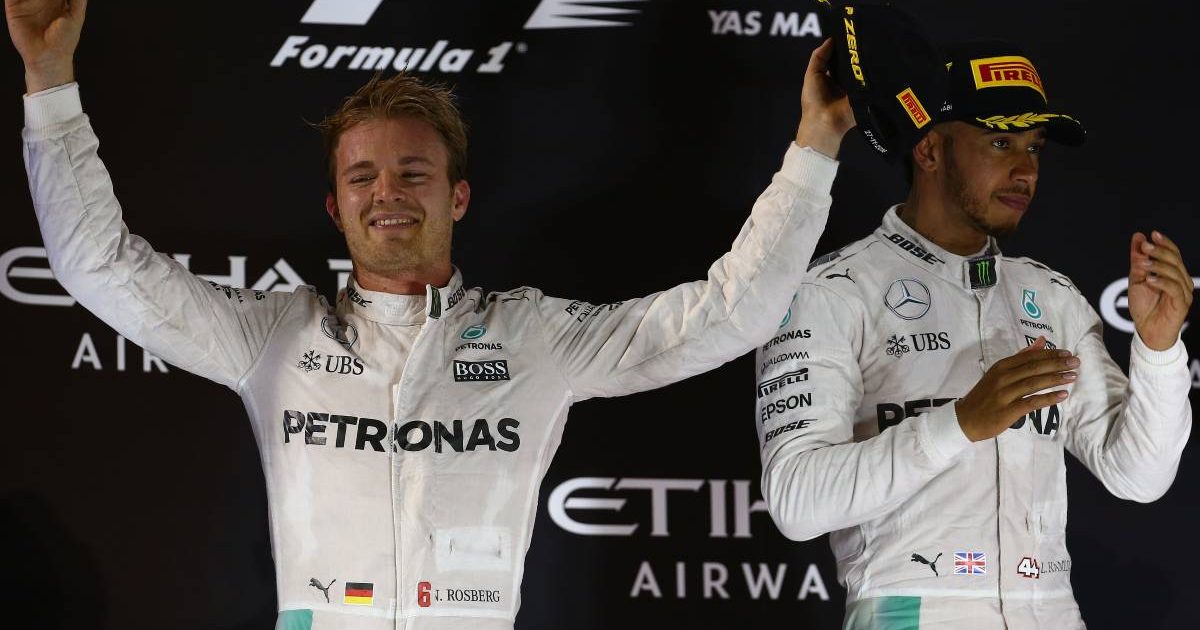 Nico Rosberg Lewis Hamilton, 2016 Abu Dhabi Grand Prix podium