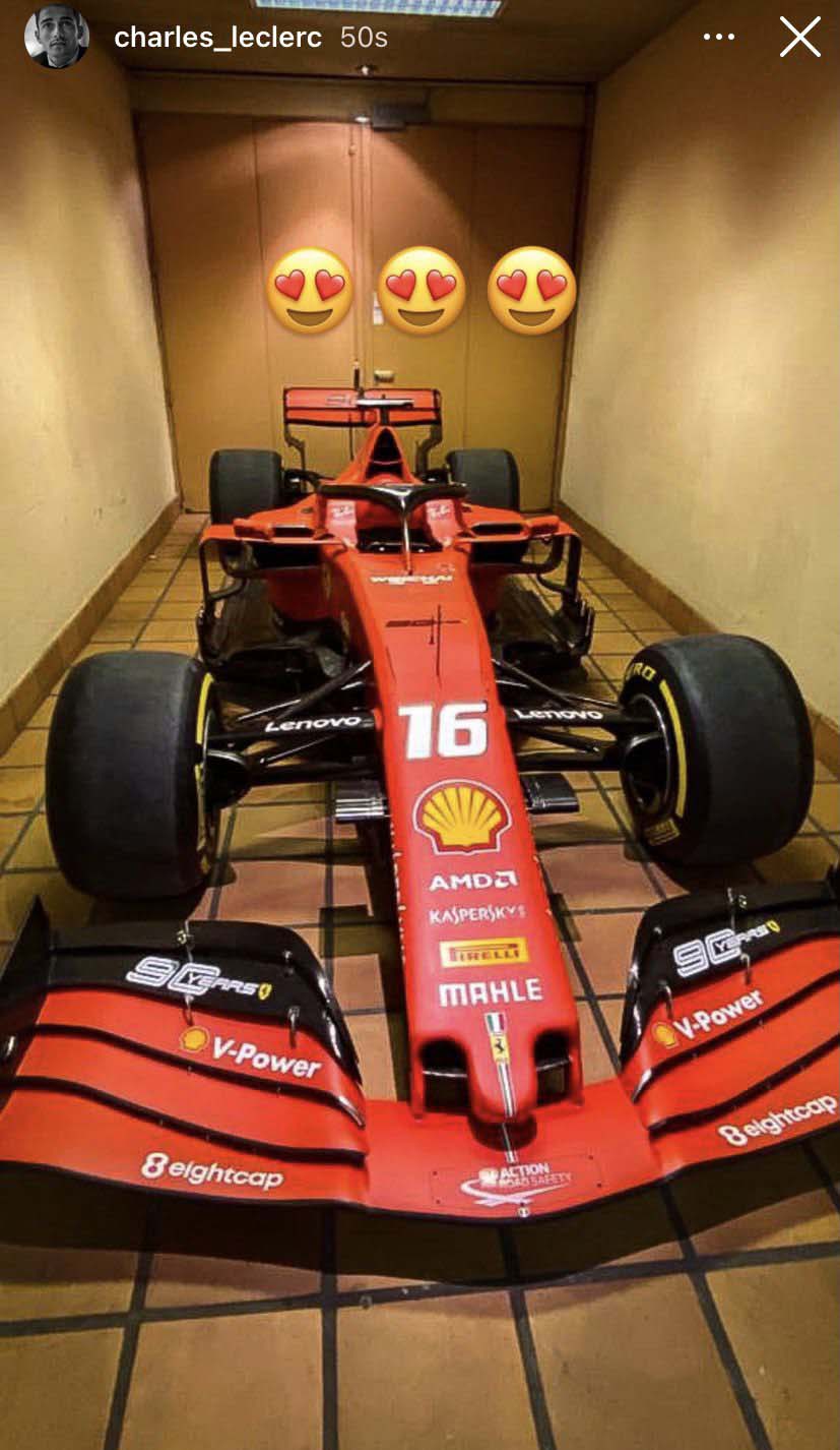 Charles Leclerc S 2019 Ferrari Handed To Prince Albert Of Monaco Planetf1