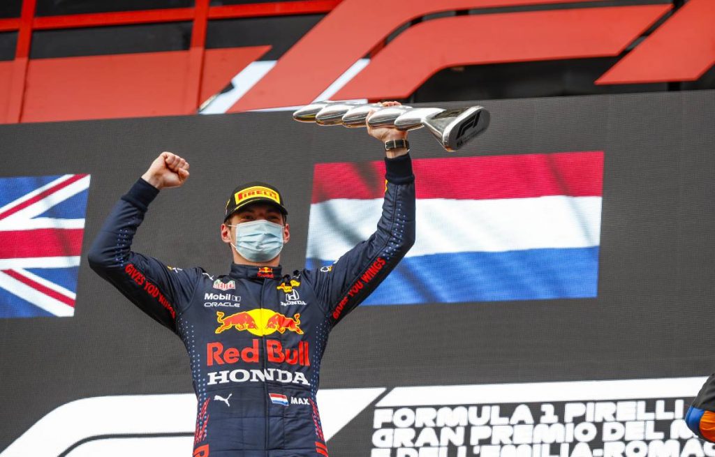 Max Verstappen, Imola 2021 podium