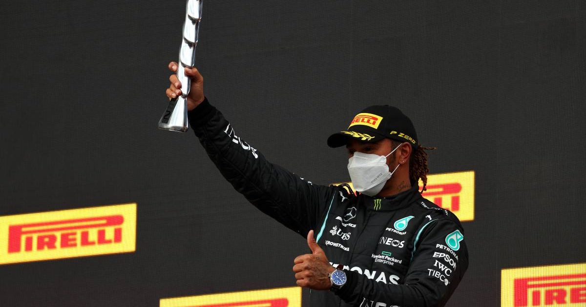 Sir Lewis Hamilton Imola podium 2021