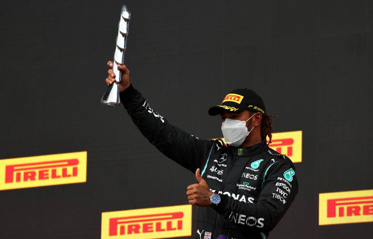 Sir Lewis Hamilton Imola podium 2021