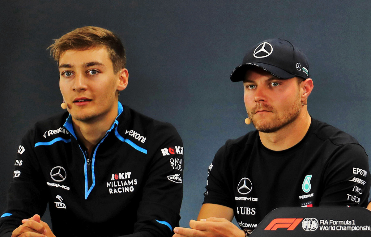 George Russell and Valtteri Bottas