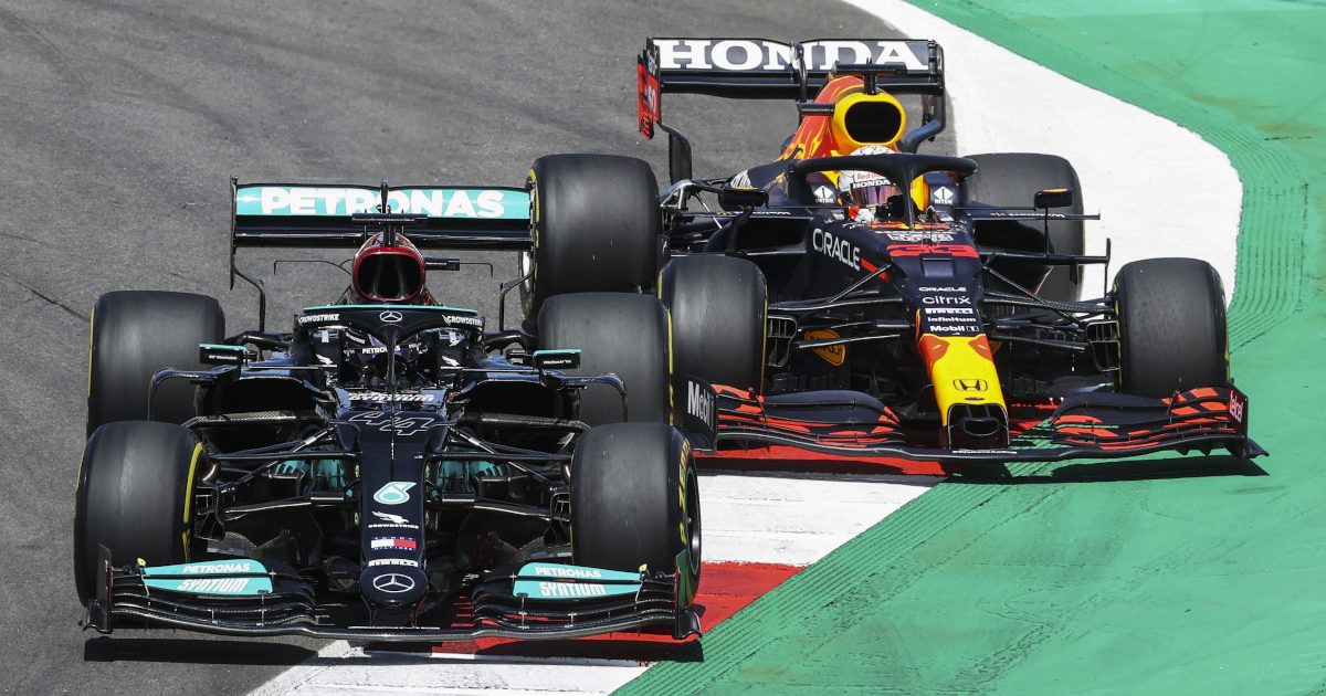 Lewis Hamilton passes Max Verstappen