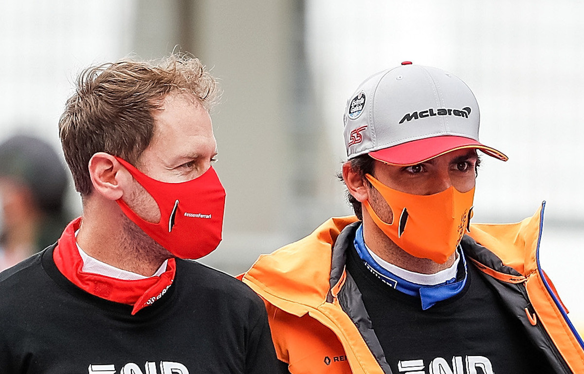 Sebastian Vettel and Carlos Sainz