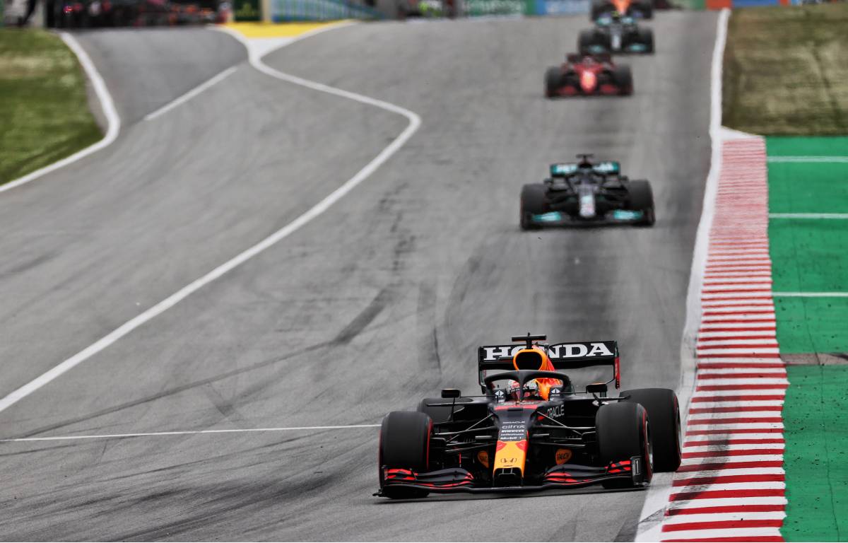 Max Verstappen, Red Bull, leads the 2021 Spanish Grand Prix