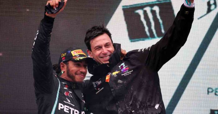 Lewis Hamilton Toto Wolff PA