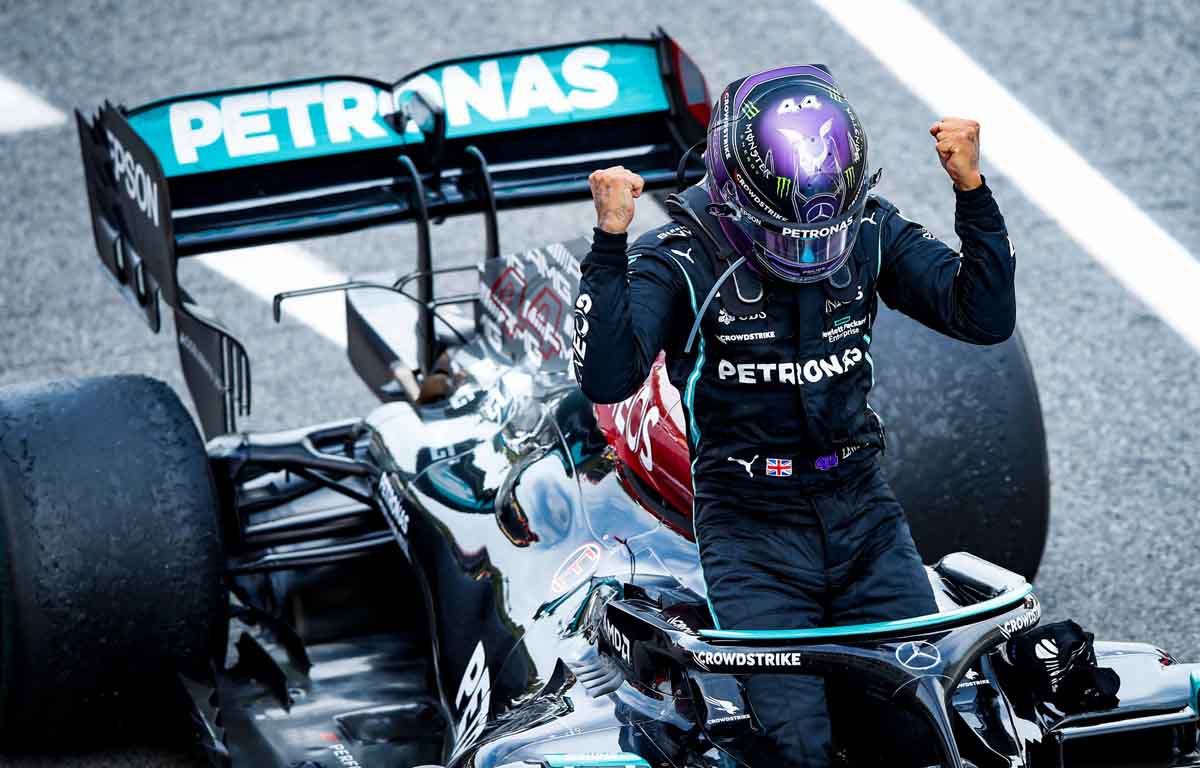 Lewis Hamilton Spain victory 2021 PA