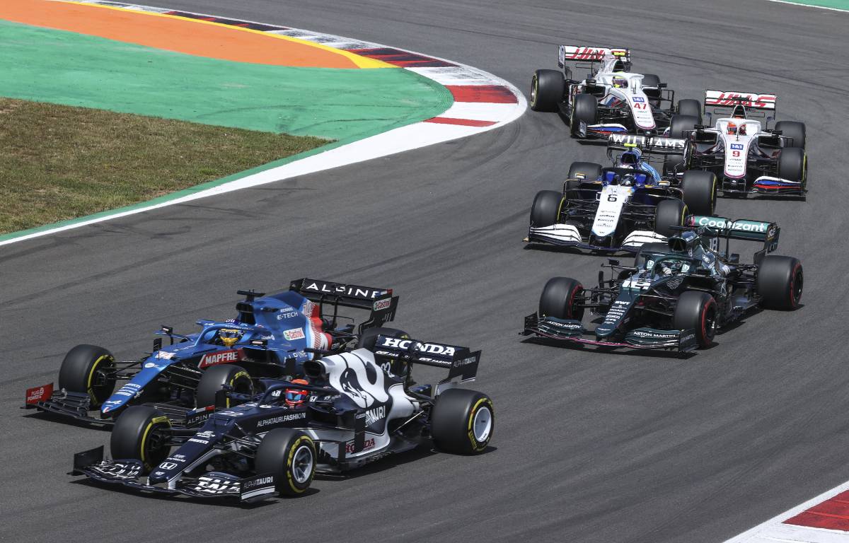 Yuki Tsunoda, AlphaTauri, Fernando Alonso, Alpine, 2021 Formula 1 Portuguese Grand Prix