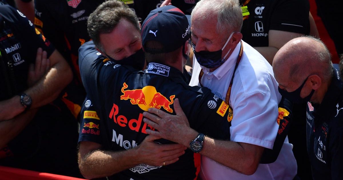 Max Verstappen Christian Horner Helmut Marko PA