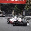 在2021年的摩纳哥大奖赛上，米克·舒马赫在FP3赛车中发生撞车后的哈斯