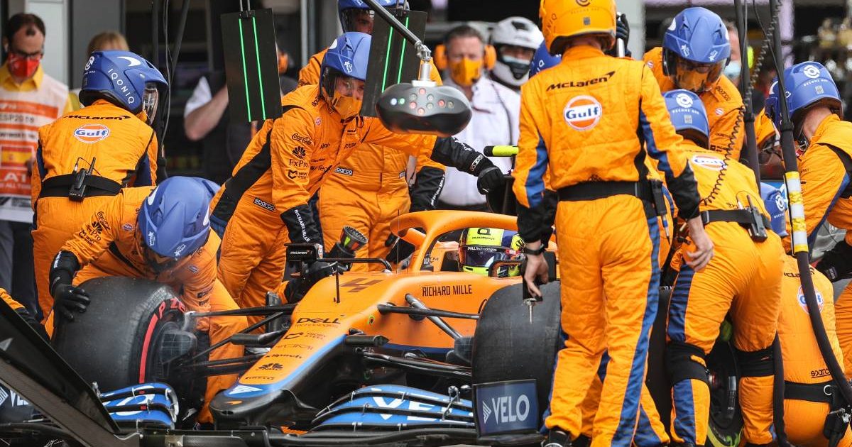 Lando Norris, McLaren pit-stop
