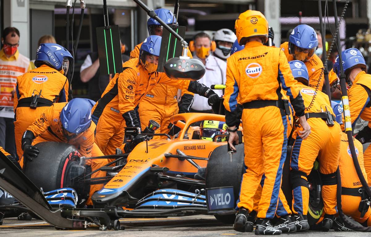 Lando Norris, McLaren pit-stop