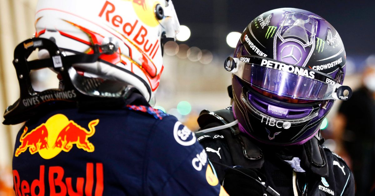 Max Verstappen and Lewis Hamilton