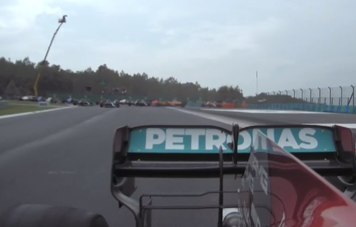 Lewis Hamilton rear view carnage