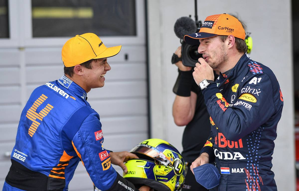 Lando Norris and Max Verstappen Austrian GP qualifying. Red Bull Ring July 2021.