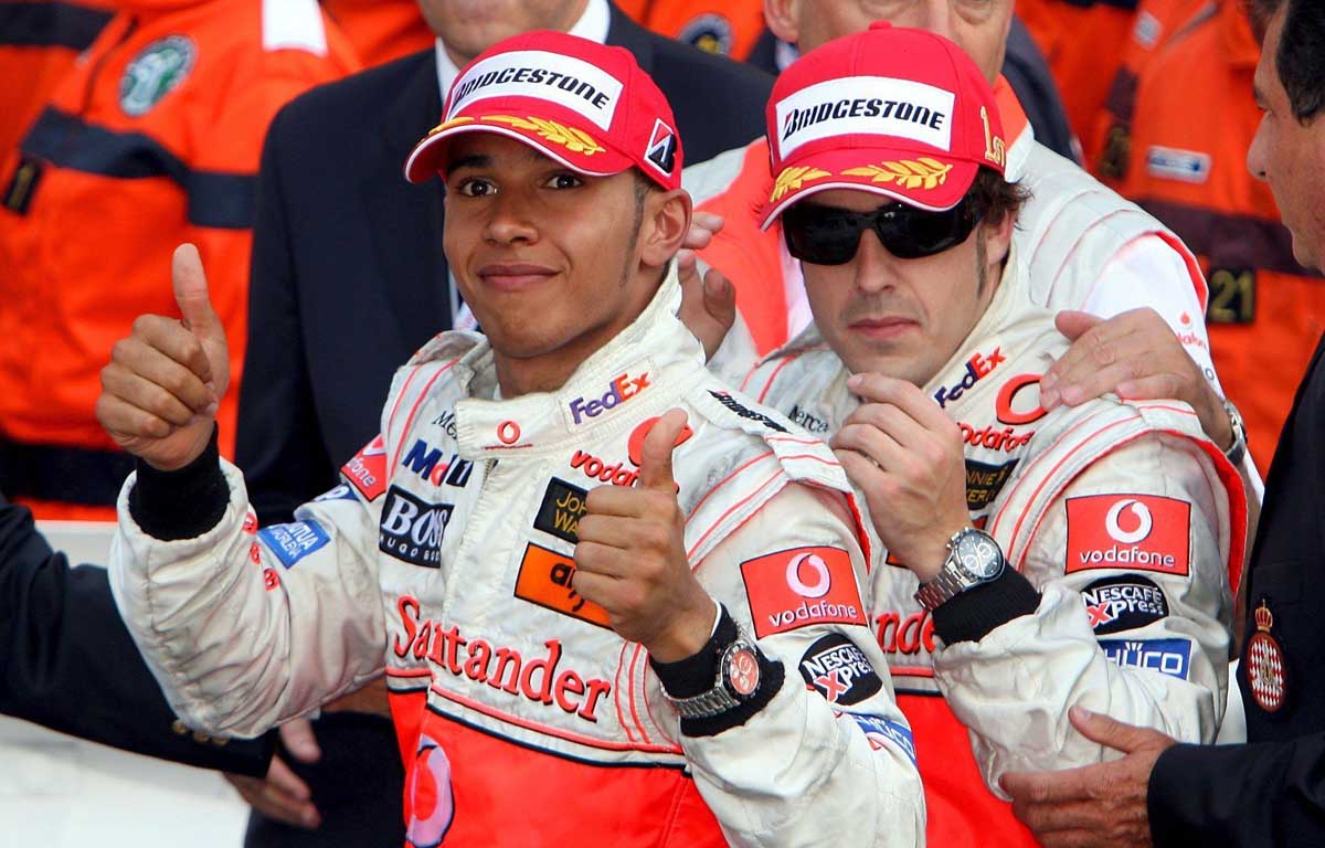 Fernando Alonso, Lewis Hamilton, Monaco Grand Prix 2007.