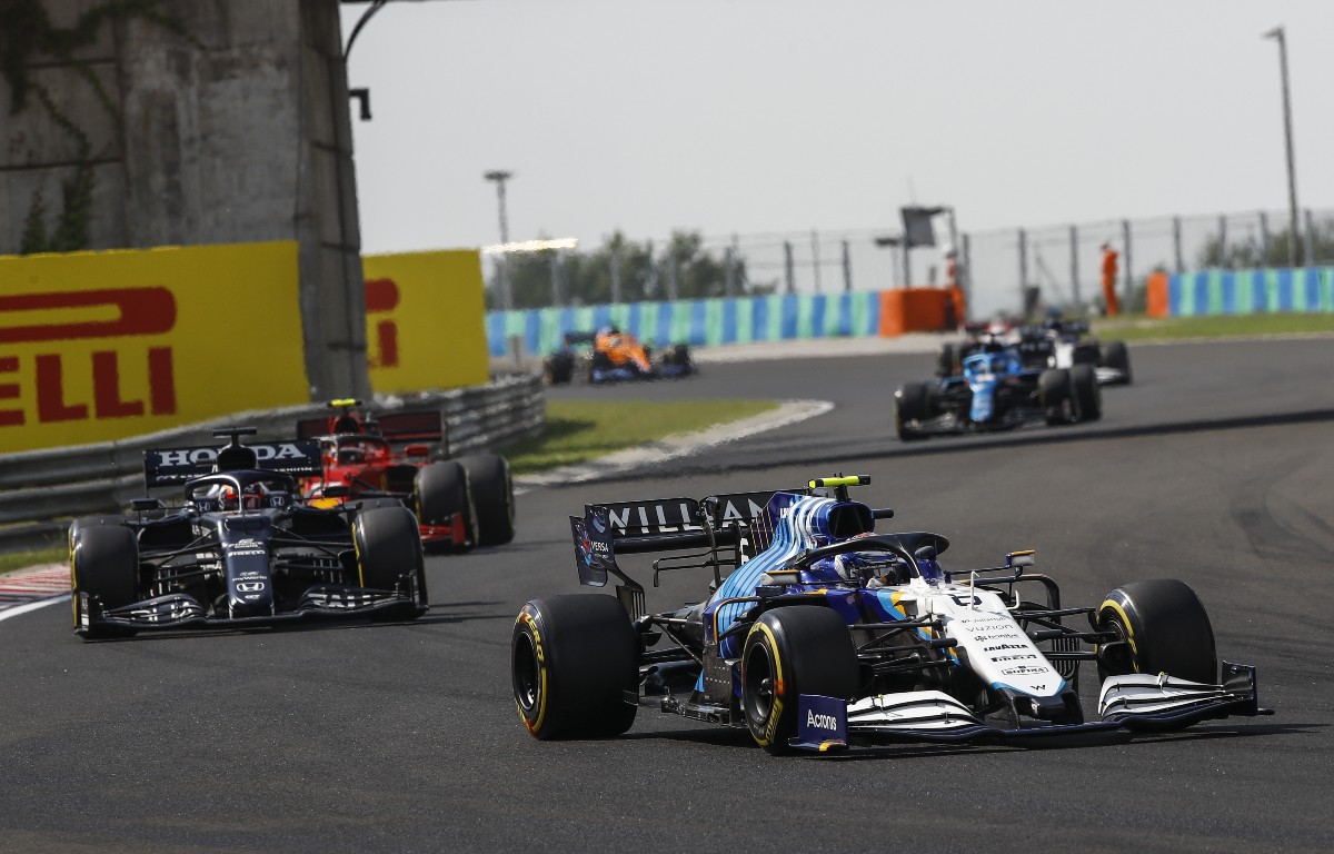 Nicholas Latifi driving during the Hungarian Grand Prix. Hungary August 2021