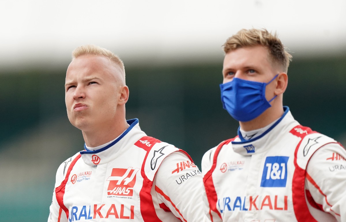 Nikita Mazepin and Mick Schumacher at the British Grand Prix. Great Britain July 2021