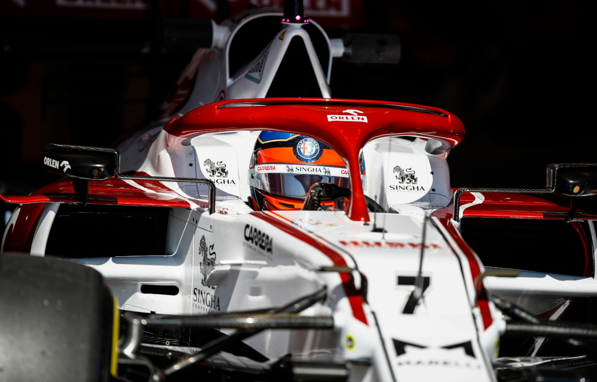 Kimi Raikkonen leaves Alfa Romeo garage. Hungary July 2021