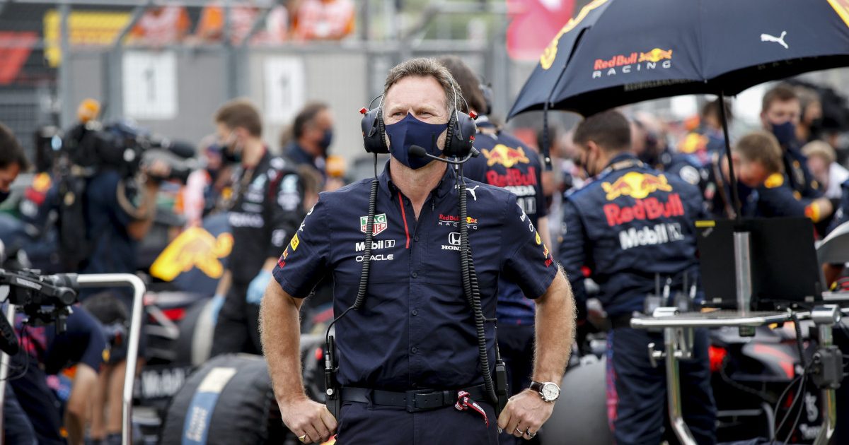 Christian Horner on the grid in Hungary. Hungary August 2021.