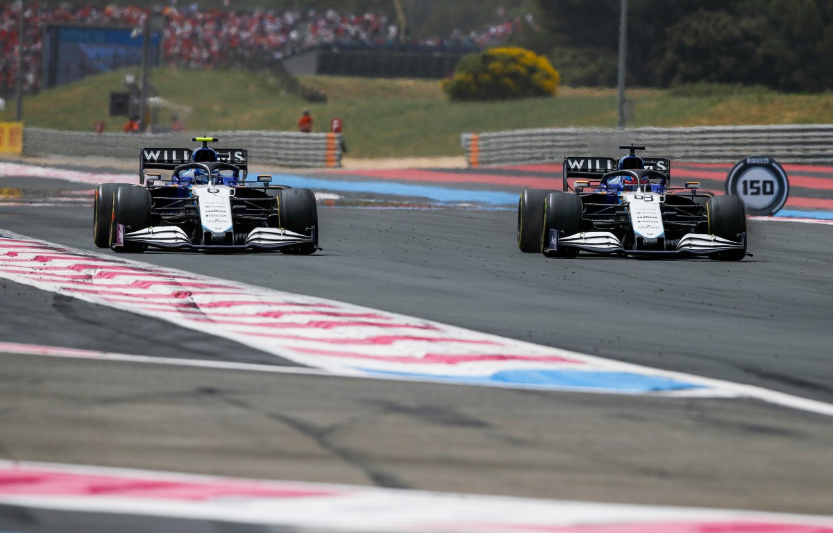 George Russell and Nicholas Latifi at the French Grand Prix. France June 2021