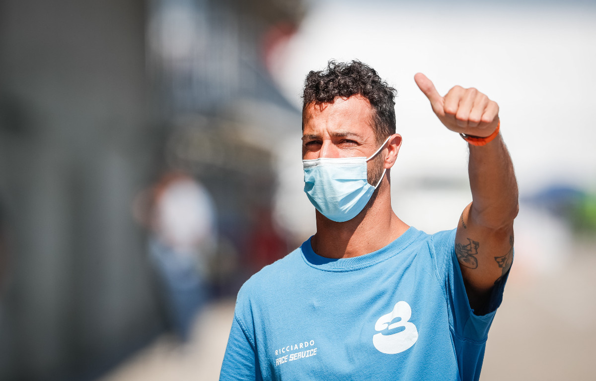 Thumbs up from Daniel Ricciardo. Hungary, July 2021.