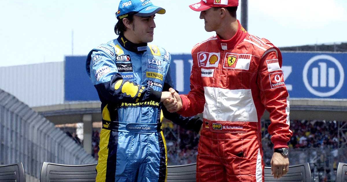 Fernando Alonso and Michael Schumacher. 2006.