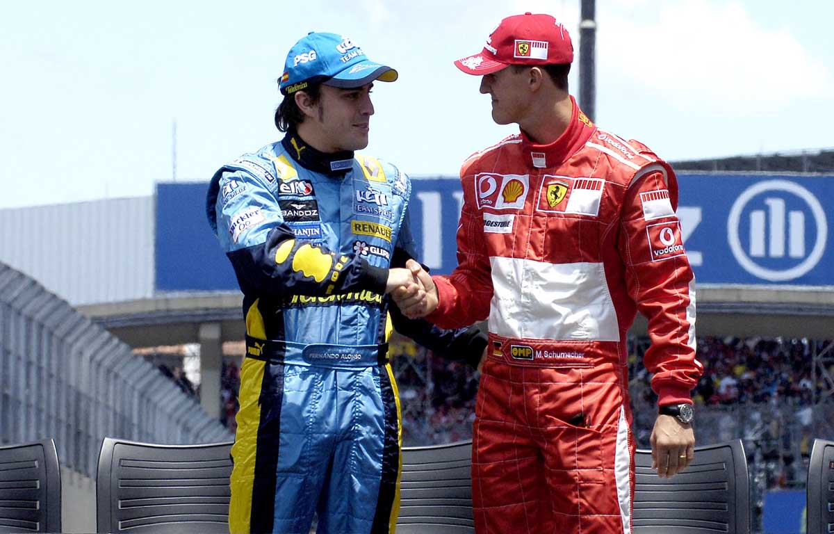 Fernando Alonso and Michael Schumacher. 2006.