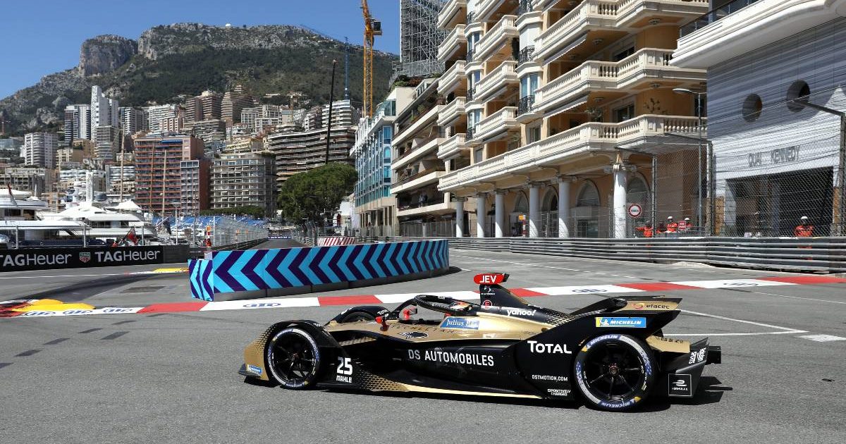 Jean-Eric Vergne tackles the Monaco chicane. May, 2021.