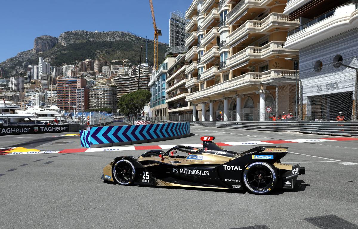 Jean-Eric Vergne tackles the Monaco chicane. May, 2021.