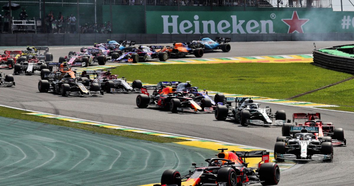 Max Verstappen带领巴西大奖赛。巴西2019年11月