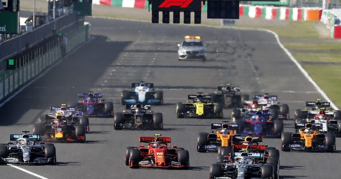 Japanese Grand Prix race start. Japan October 2019