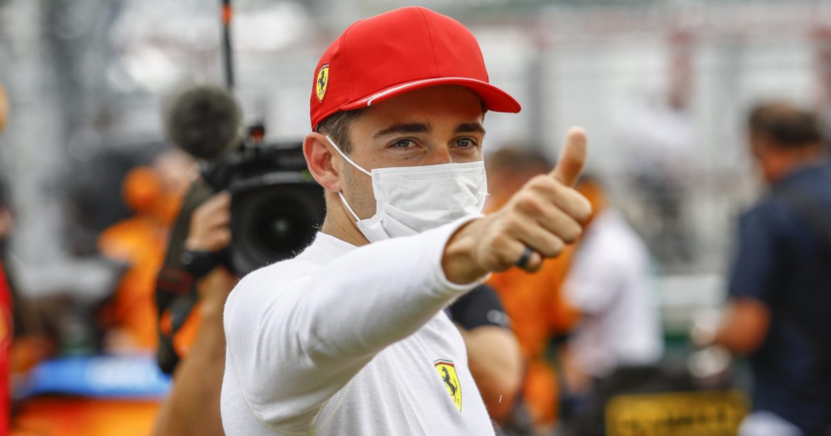 Charles Leclerc thumb up. Hungary August 2021