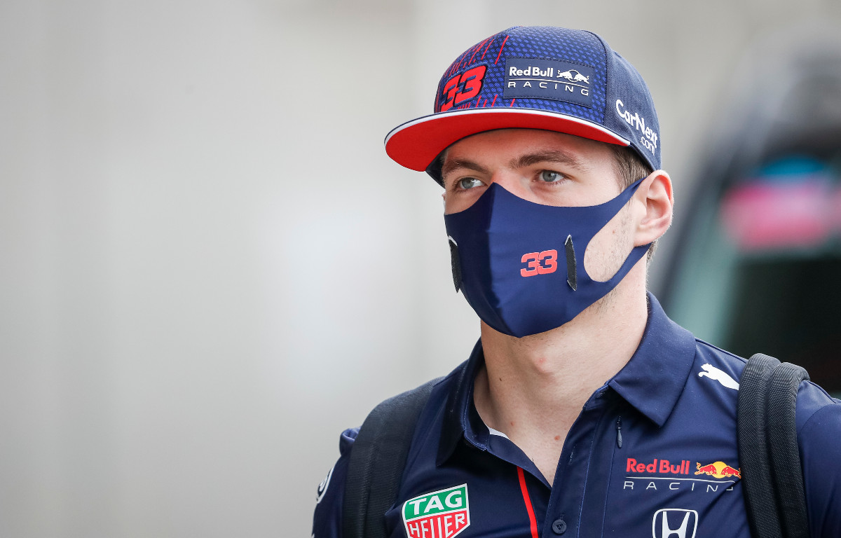 Red Bull's Max Verstappen in the Hungary paddock. July, 2021.