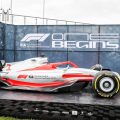 2022年F1原型车在英国大奖赛上展出。2021年7月银石赛道。