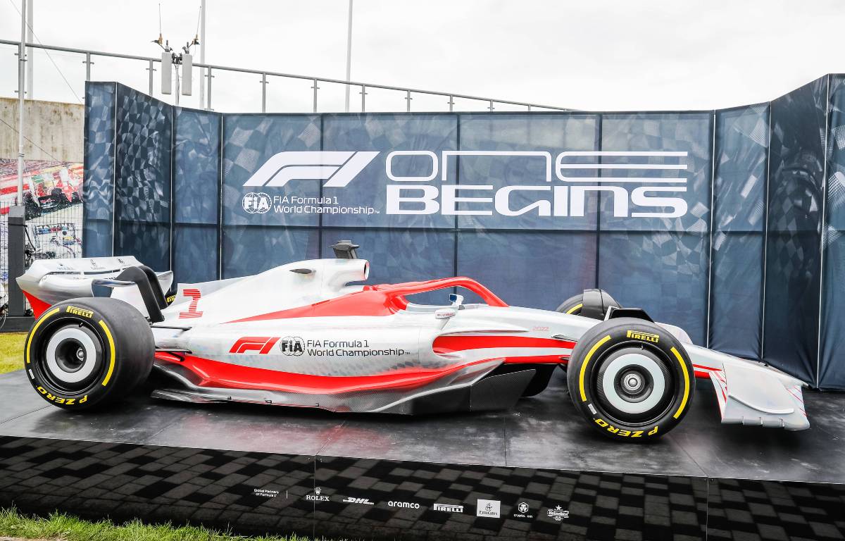 2022年F1原型车在英国大奖赛上展出。2021年7月银石。