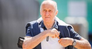 Franz Tost, AlphaTauri principal, without a mask at the British GP. July 2021