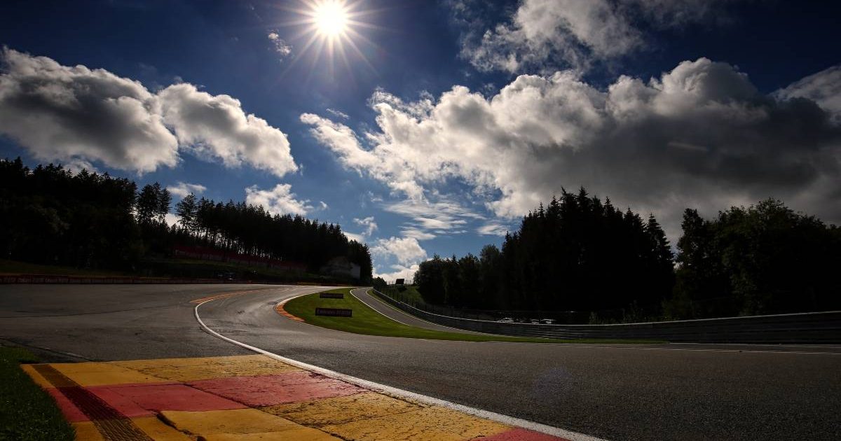 The sun shining down on Spa-Francorchamps. Belgium, August 2020.