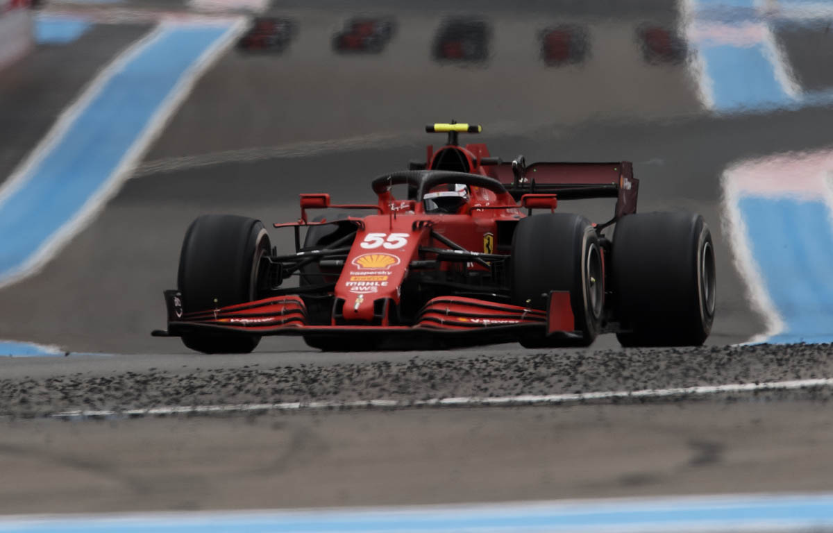 Ferrari driver Carlos Sainz at the French GP. June 2021.