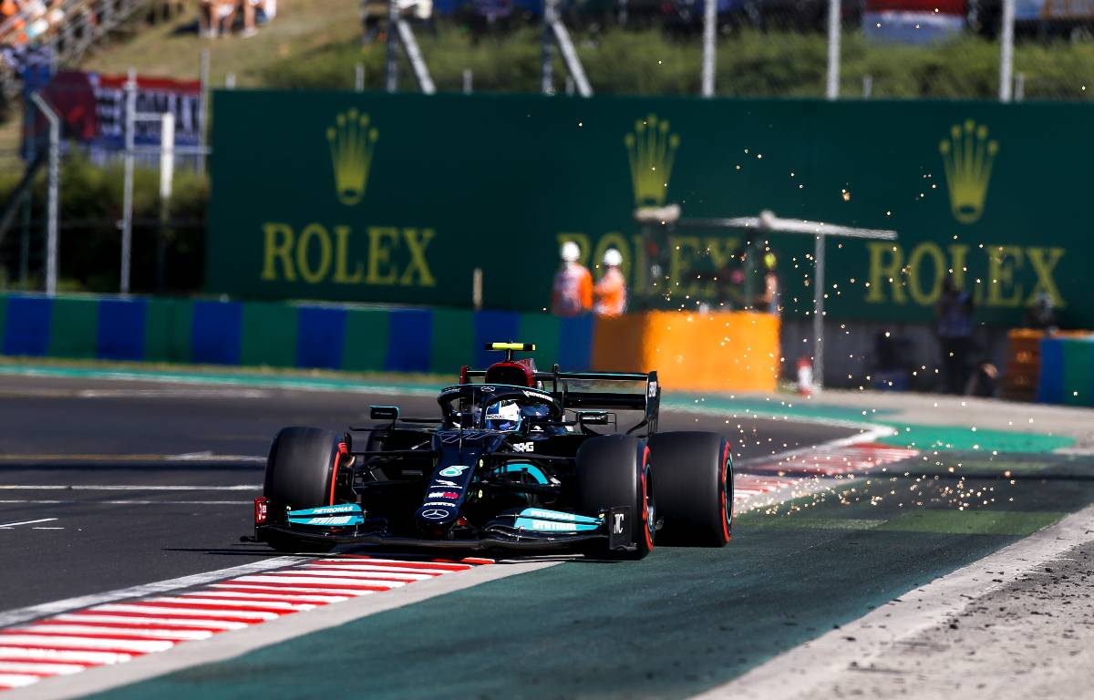 Valtteri Bottas [Mercedes] with DRS open in Hungary. July, 2021.