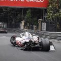 Mick Schumacher的Haas在FP3崩溃后为摩纳哥GP。Monte Carlo 5月2021年。
