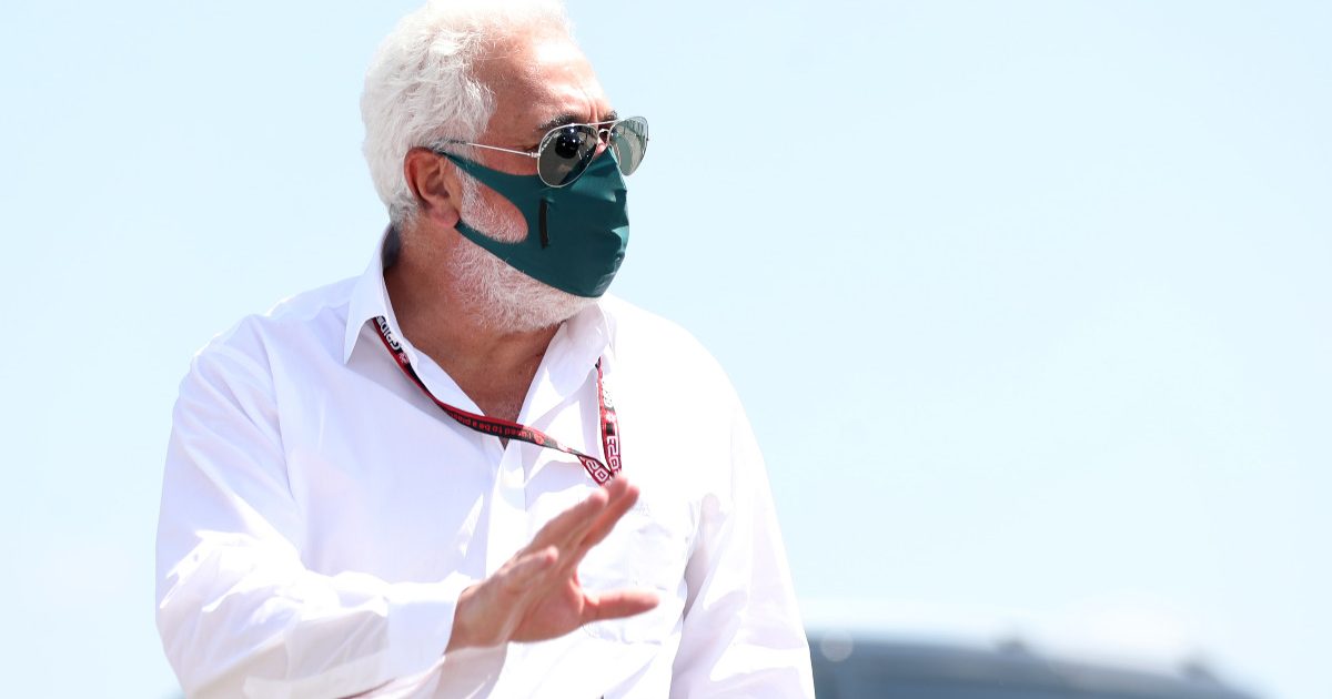 Lawrence Stroll arrives for the British GP. July 2021.