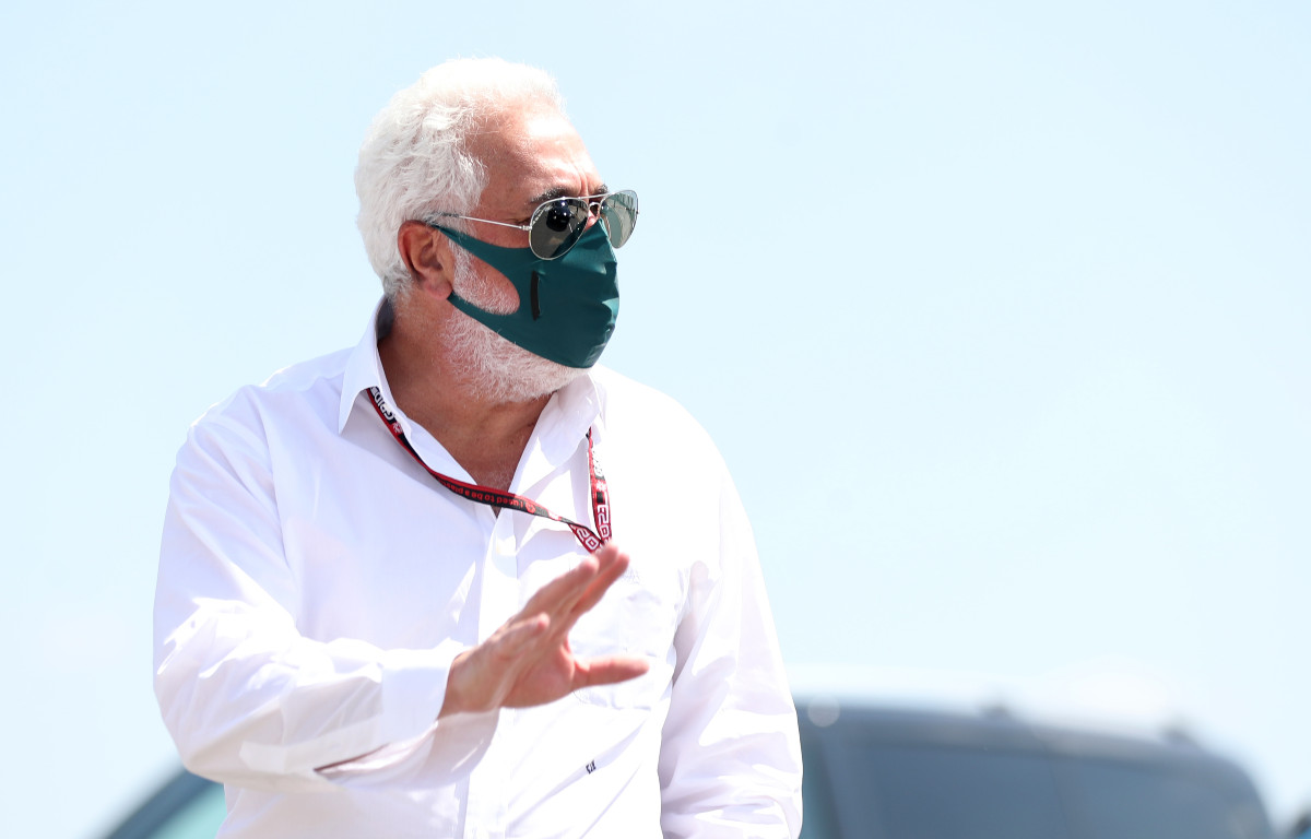 Lawrence Stroll arrives for the British GP. July 2021.