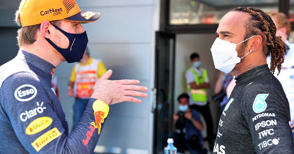 Max Verstappen解释Lewis Hamilton。西班牙2021年5月