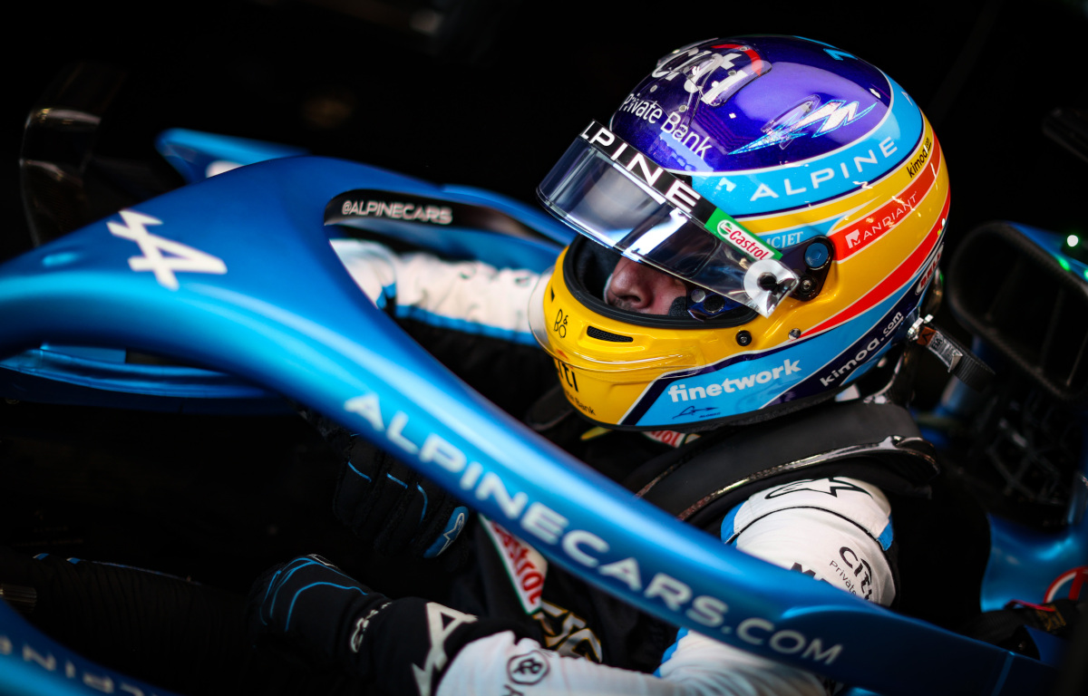 Fernando Alonso Alpine F1 car. Hungary June 2021