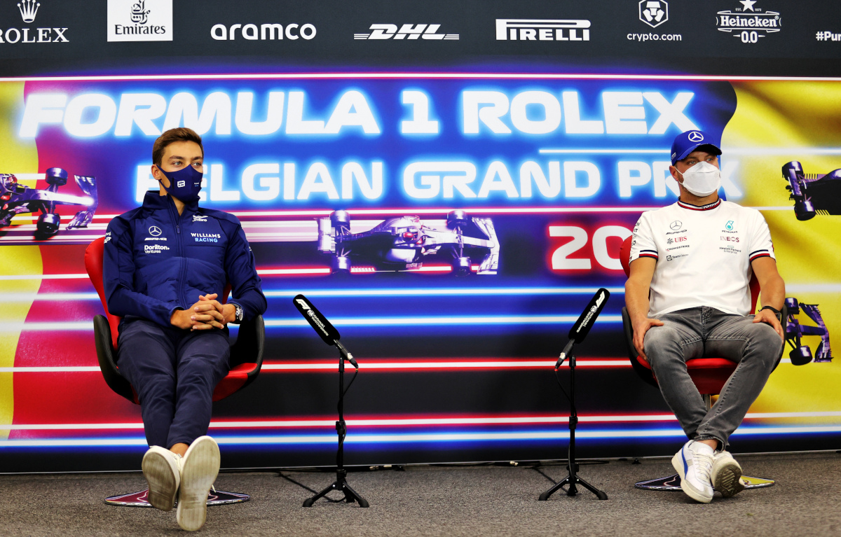 George Russell and Valtteri Bottas press conference. Belgium August 2021