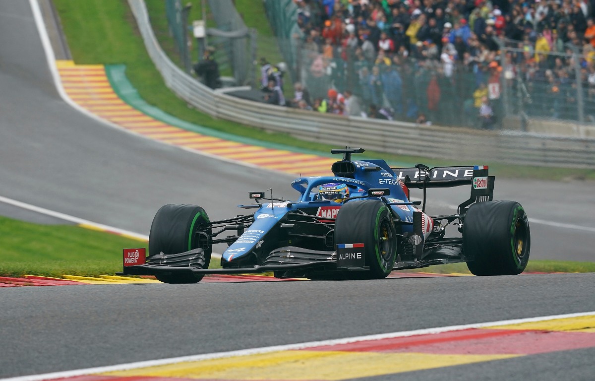 Fernando Alonso qualifying for the Belgian Grand Prix. Belgium August 2021